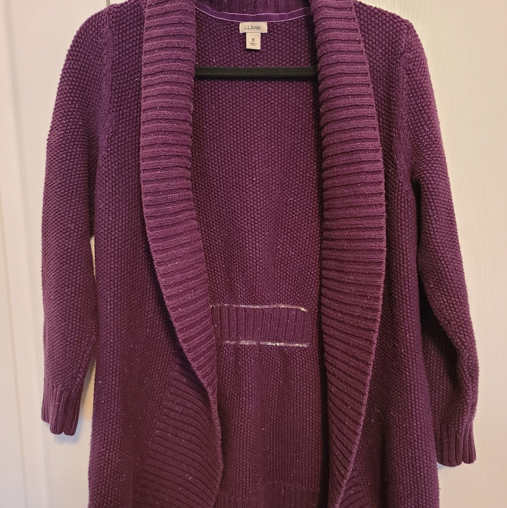 LL Bean Purple Knit Sweater